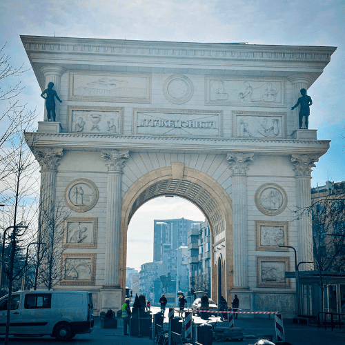 Arc de Triomphe to Skopje, North Macedonia